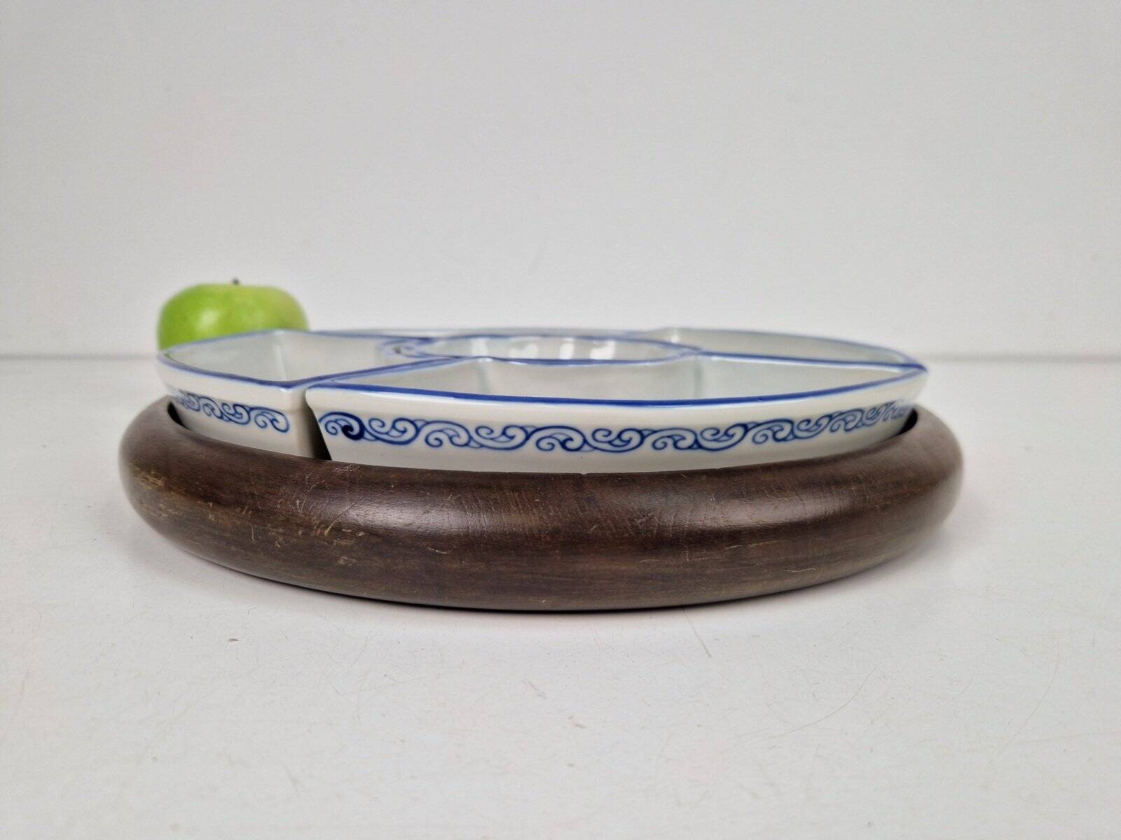 Vintage Chinese Blue Flower Porcelain Snack Bowl with Appetizer Bowls