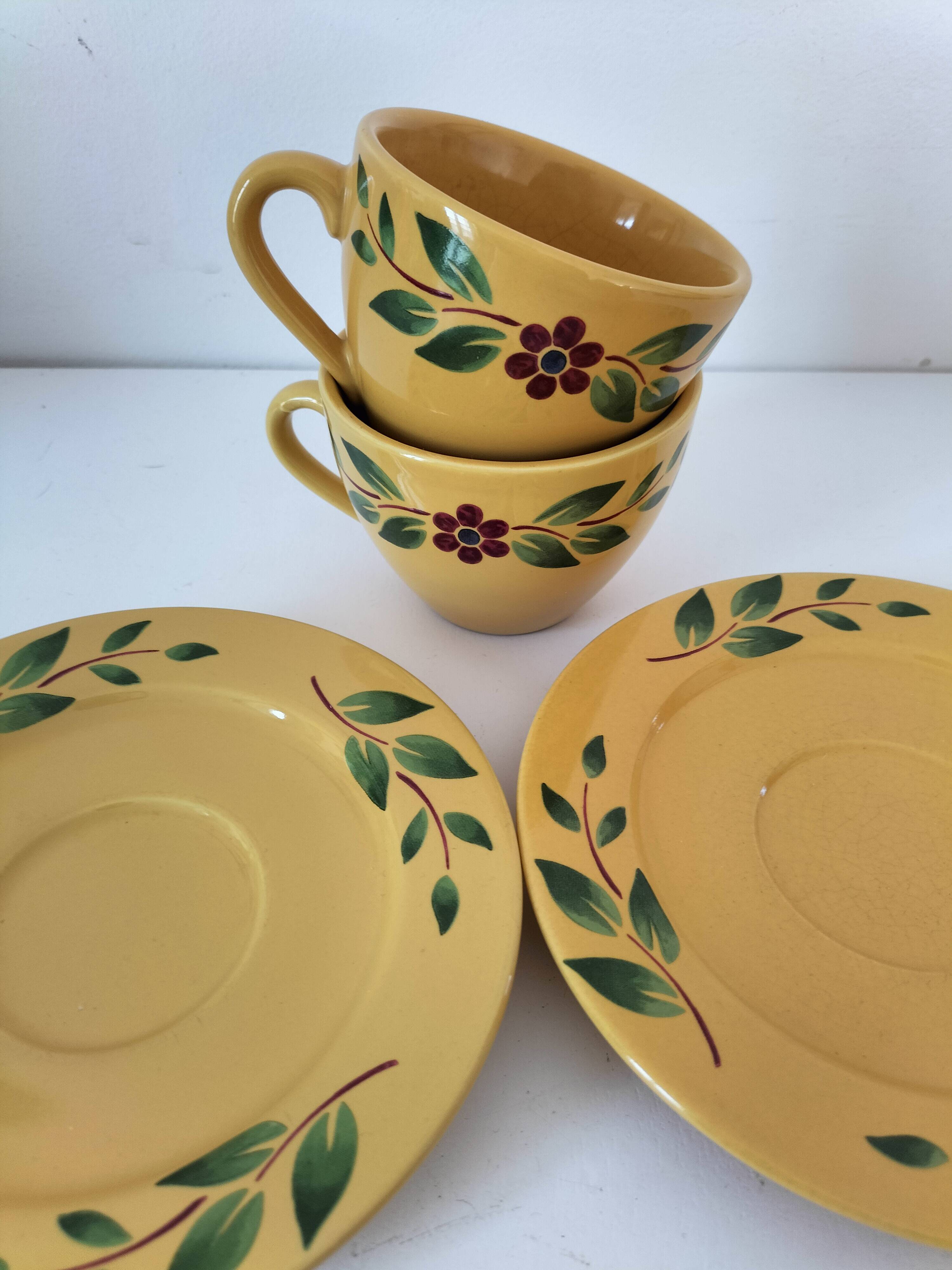 Swedish tea service Christineholm 1970s yellow