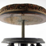 Dutch antique adjustable piano stool