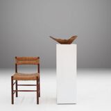 Grand bol en bois de racine organique, France, années 1950