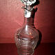 Baccarat crystal decanter engraved with guilloché volute acid 1920