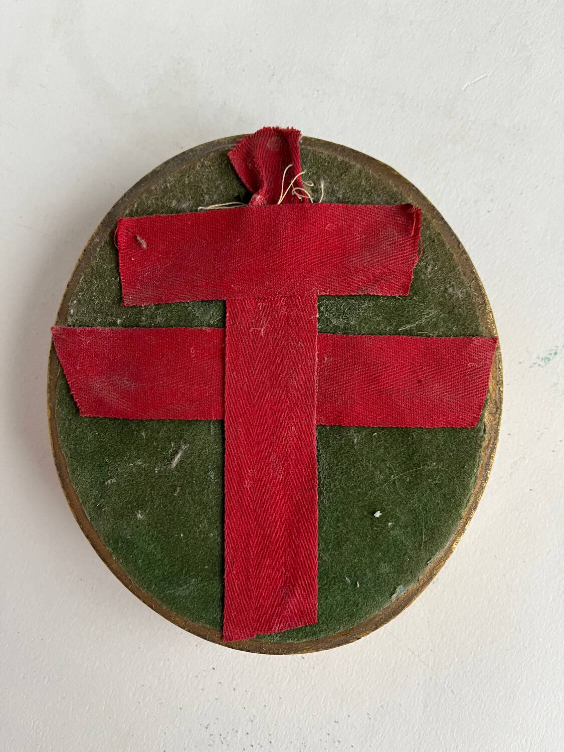 Small old mirror in gilded wood