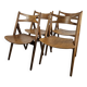 4 Sawbuck chairs from Hans Wegner model CH29