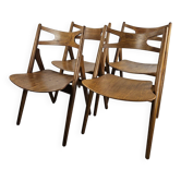 4 Sawbuck chairs from Hans Wegner model CH29