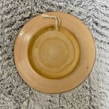 Hand painted terracotta flat plate