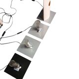 4 x Danish Bala Bonbori table lamp / Design Zentrum Nordrhein Westfalen / Incredible rare. Paper lampshade. 52 cm x 18 cm