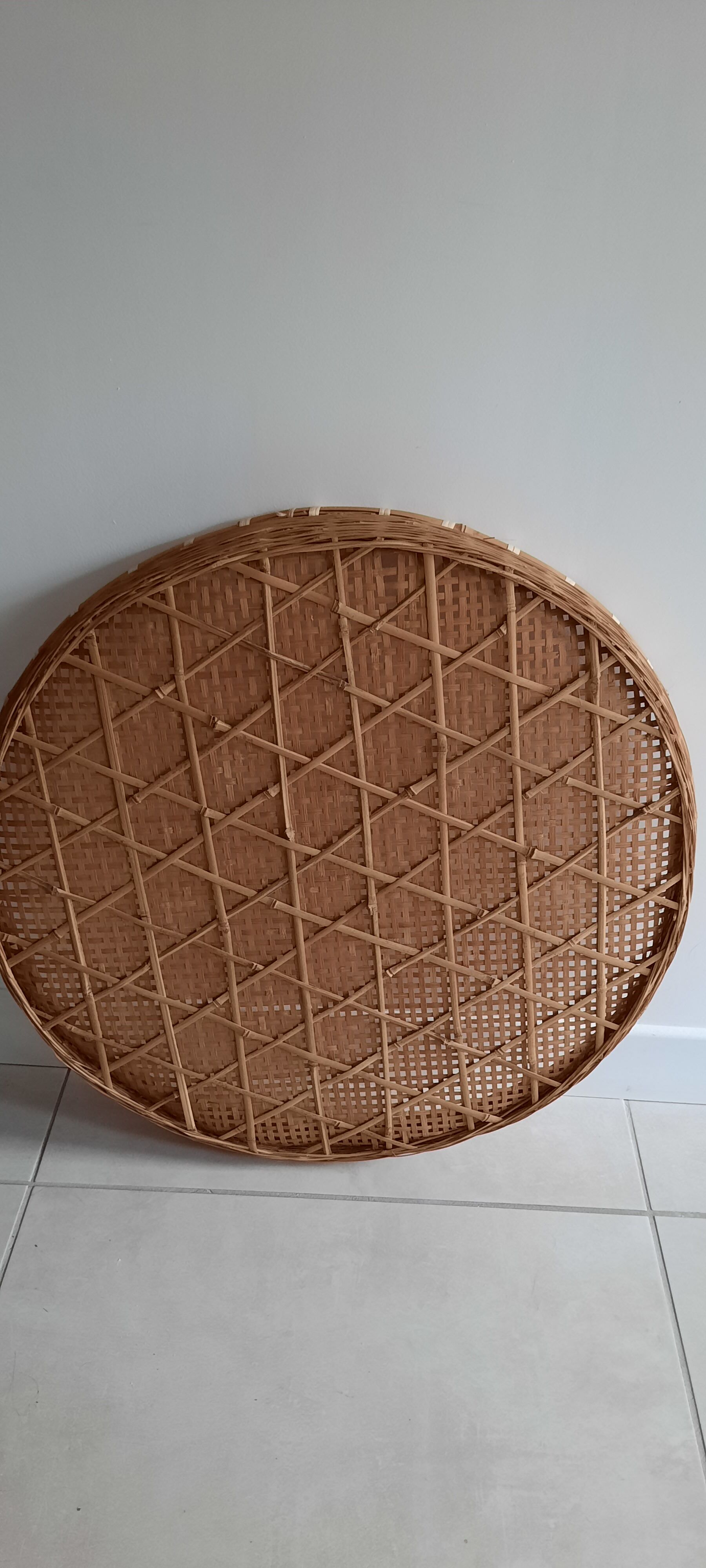 Rattan tray for wall decoration