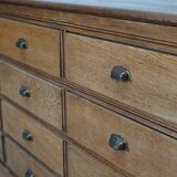 Antique French Light Oak Apothecary / Filing Cabinet, 1920/30s