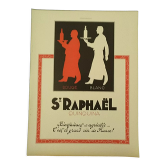 St -Raphaël aperitif advertisement from a period magazine from the 30s