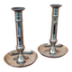Pair of gilded brass candle holders