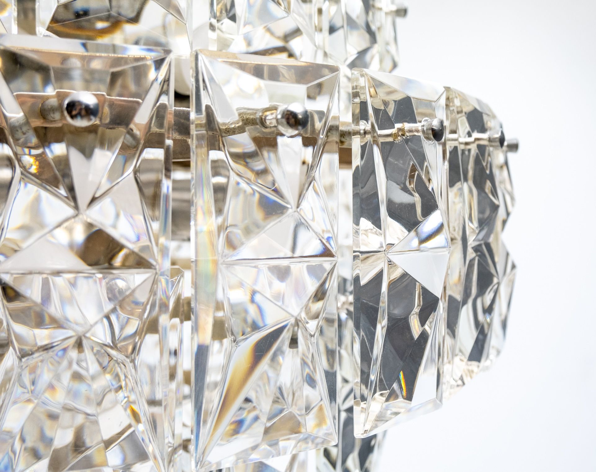 Kinkeldey 6 Tiered Chrystal Chandelier, 1970s