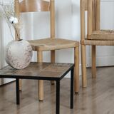 Set of 4 Scandinavian rope sitting chairs