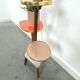 Hoge vintage plantentafel met messing en formica, plantenrek