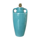 Turquoise cracked ceramic "amphora" lamp, numbered 50 60s