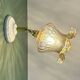 Vintage amber glass tulip wall light