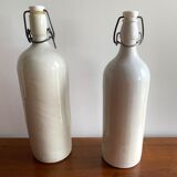 Set of 2 old bottles in glazed stoneware