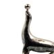 Sculpture de sceau Art déco en laiton argenté, France années 1940