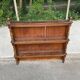 19th-century vintage oak bookshelf.