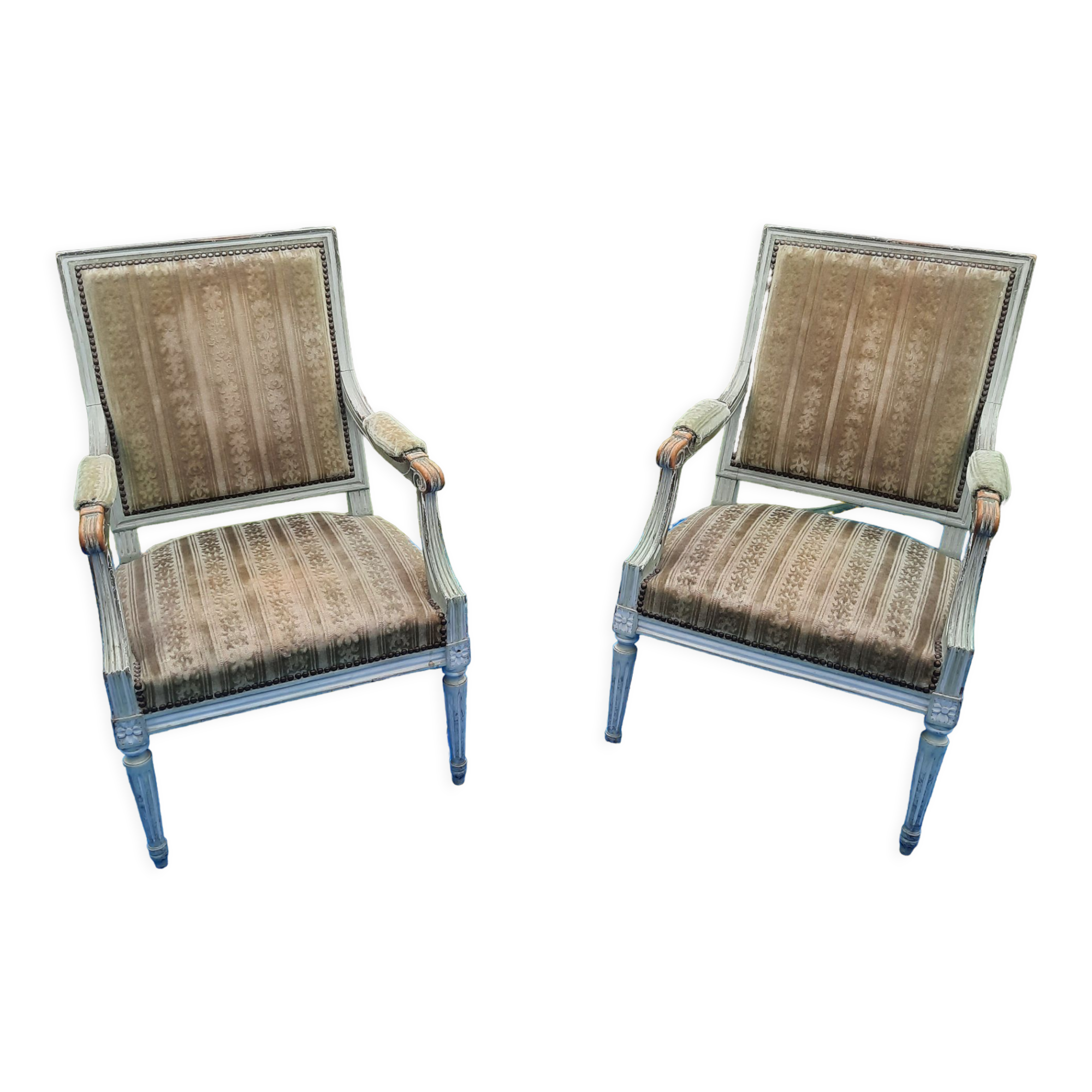 Pair of Faiteuil Louis XVI style