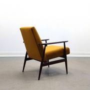 1960 Henryk Lis Mid Century armchair in Goldenrod velvet