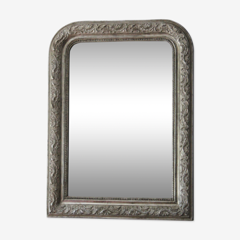 Miroir argenté ancien 62x82cm