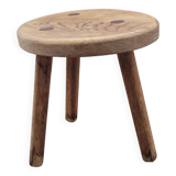 Cowhide egg tripod stool