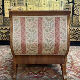 Bench - Charles X Bidermeier sofa in burl wood