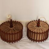 Pair of rattan suspensions