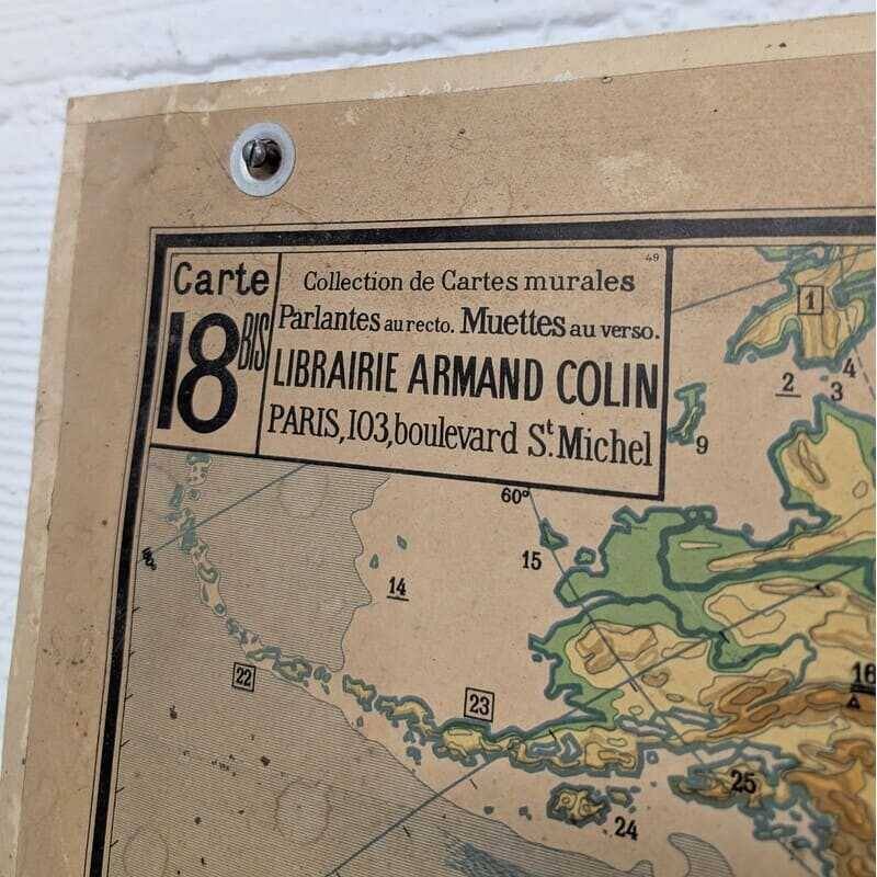 Carte scolaire Vidal Lablache - Continent Américain