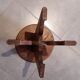 Antique oak stool, folk art