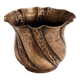 Round Embossed Copper Cachepot / Vase attr. to Egidio Casagrande, Italy
