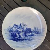 Serving dish in Boch earthenware and Keramis brothers