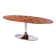 Functionalism Oval Table in Chrome and Walnut from Kovona, Czechia, 1960s