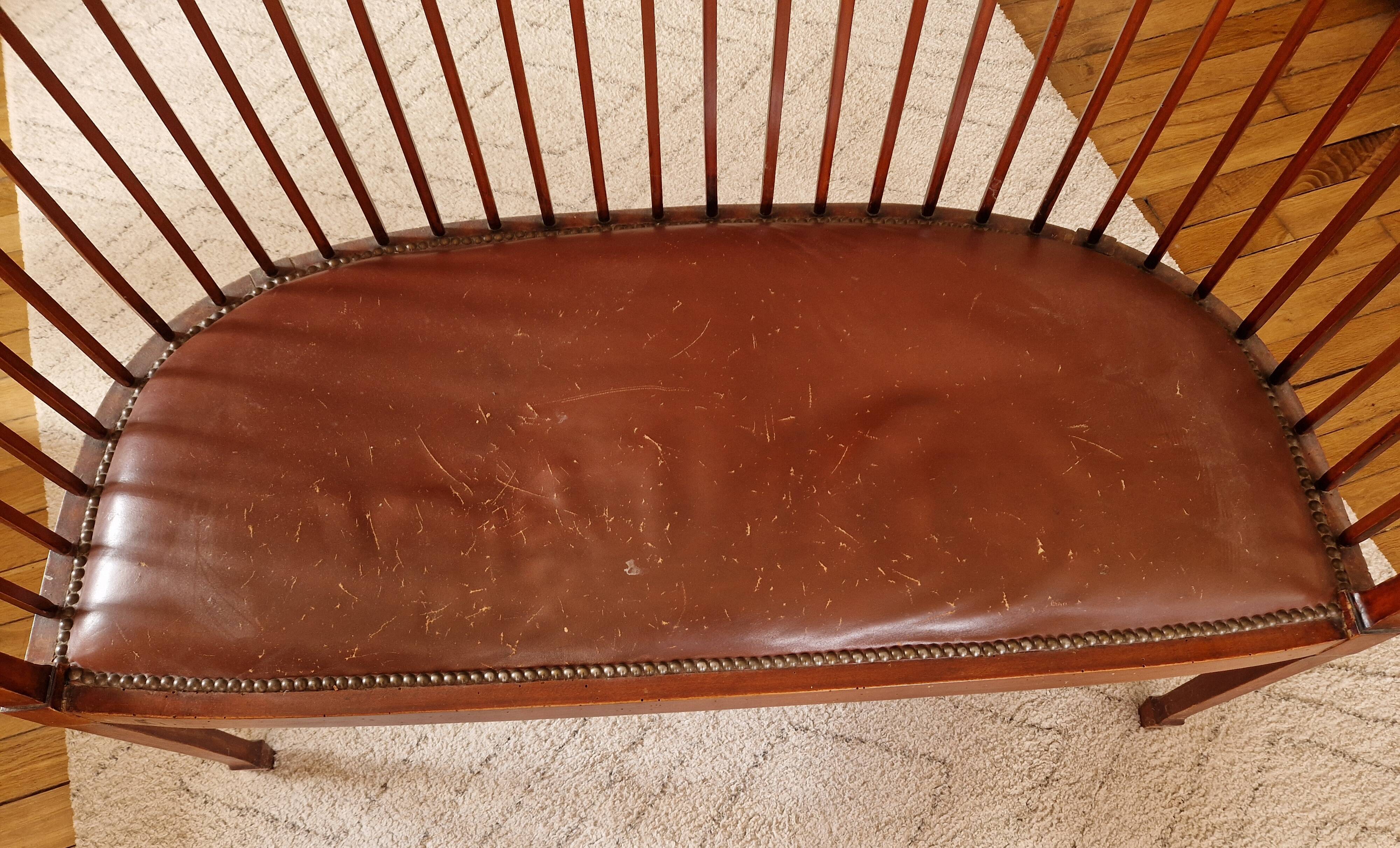 Small Art Deco bench and armchairs in beech, 1930s