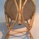 Tripod table in bamboo and rattan from 1960.
