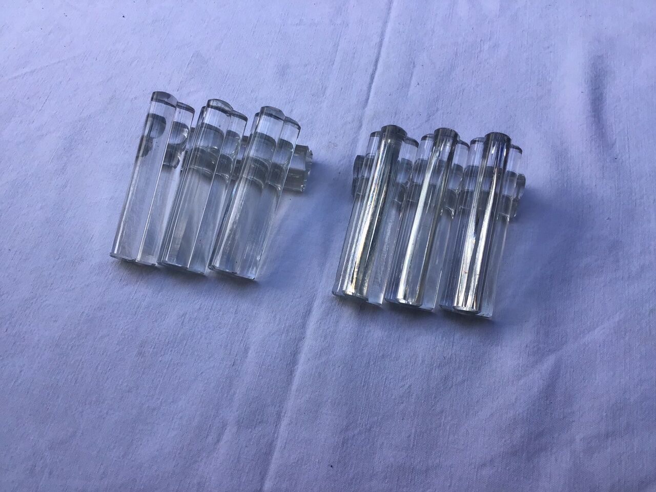 Set de 8 portes couteaux en cristal art déco