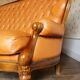 3-seater leather sofa cognac "Ilsat Salotti" Italy circa 1980