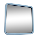 Square mirror in a white metal frame, 1970s