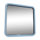 Square mirror in a white metal frame, 1970s