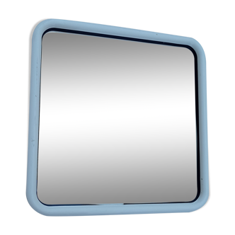 Square mirror in a white metal frame, 1970s