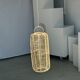 Large lantern-shaped rattan pendant lamp H50 D24