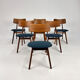 Set of 6 Mid Century Louis van Teeffelen Dining Chairs, 1960s