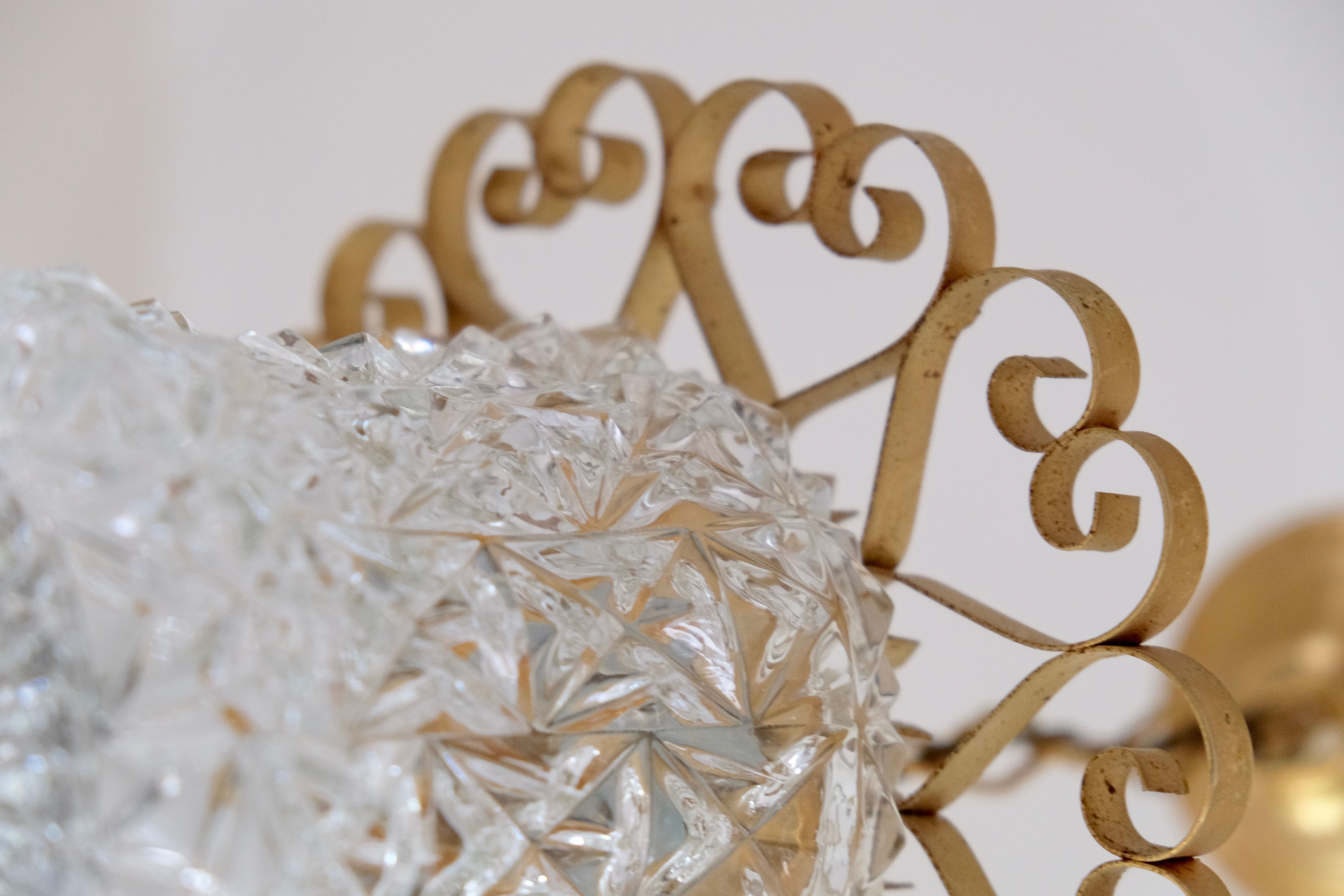 Glass and brass hanging 1950s