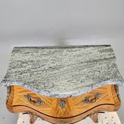 Rococo-Style Chest of Drawers — Stone Top, Mahogany & Brass Fittings