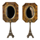 Paire de miroirs en laiton époque Art Déco perchés sur la tour Eiffel
