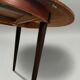 Table ronde vintage extensible en placage palissandre – Ø110 cm