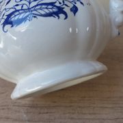 Old Milk Jug, Creamer, Pourer, Sarraguemines Lancaster Blue Flower Decor Vintage
