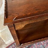 Serving trolley, rolling table with 2 wooden shelves