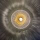 vintage glass globe wall light or ceiling light with diamond point design