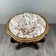 Table Guéridon en bois sculpté avec plateau en marbre, XIXe siècle